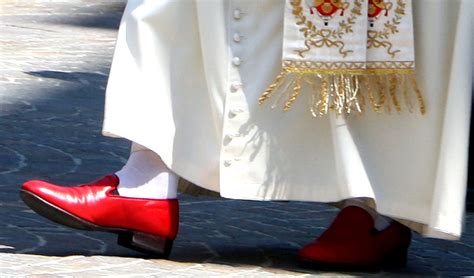 pope benedict red dress shoes